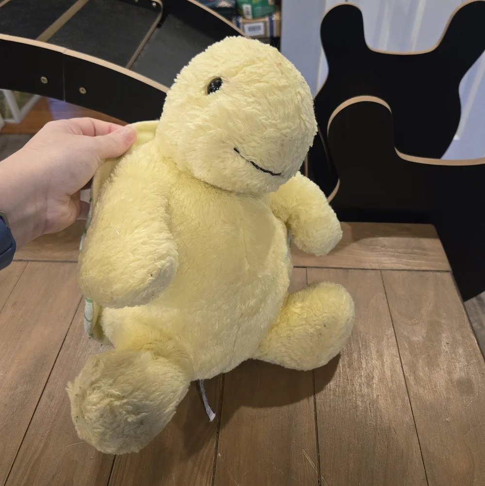 Plush Aurora Turtle Toy with Green Shell
